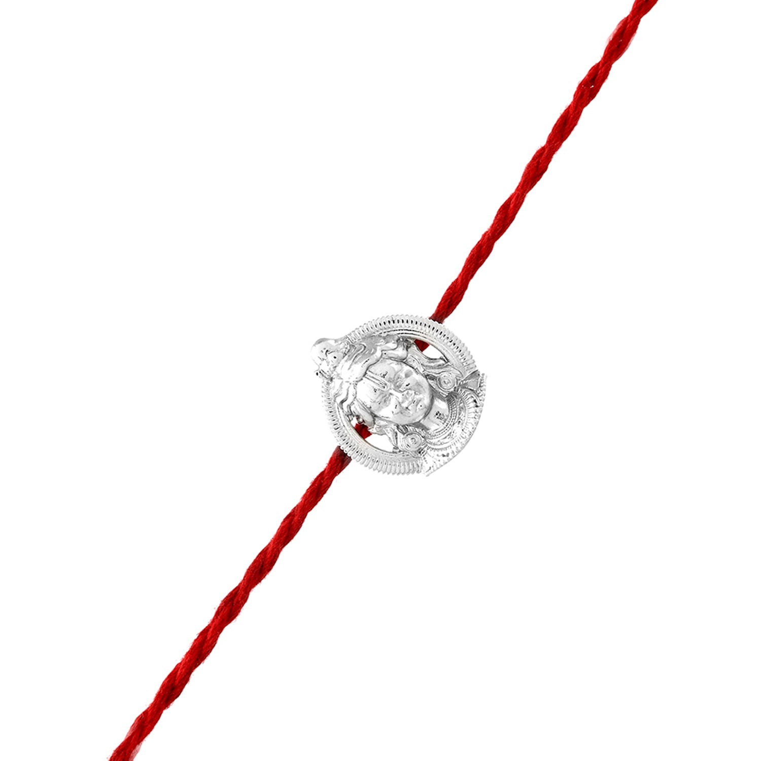 trueBrowns 925 Sterling Silver Precious Lord Shiva Thread Rakhi | Swadesiicart