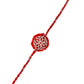 trueBrowns X Voylla Sterling Silver Filigree Red Rakhi | Swadesiicart