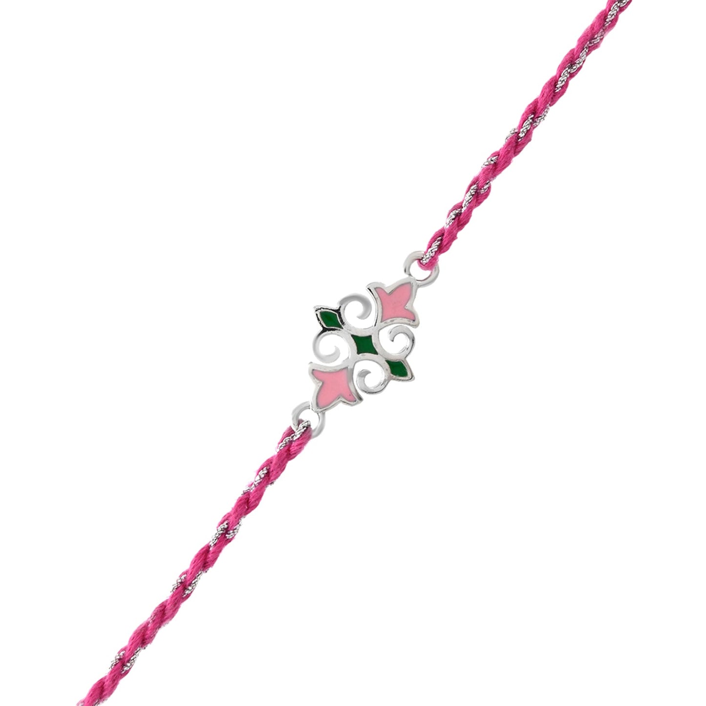 trueBrowns X Voylla Sterling Silver Multicolored Floral Rakhi | Swadesiicart