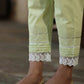 Juniper Women's Lime Green Cambric Floral Print Kurta Straight Pant And Duptta Sets | Swadesiicart