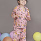 Breathables Kids Cotton Night Suit – Red & White Jungle Stripe Shirt & Pyjama Co-Ord Set For Boys & Girls