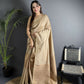Joban Fashion Ivory Banarasi Soft Lichi Silk Checks & Woven Saree | Swadesiicart