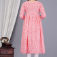 VOJ Women's Babypink Rayon Floral Printed Frontsilt Anarkali Kurta | Swadesiicart