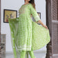 VOJ Women's Mint Rayon Embroidered Kurta Pant & Dupatta Set (Naira Cut) | Swadesiicart