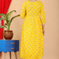VOJ Women's Yellow Rayon Embroidered Kurta Pant & Dupatta Set (Naira Cut) | Swadesiicart