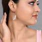 VOJ Women Gold-Polished Peral Hoop Earrings - VOJ (Valley Of Jewellery)