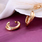 VOJ Women Gold-Polished Double Hoop Earrings - Swadesiicart