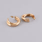 VOJ Women Gold-Polished Double Hoop Earrings - Swadesiicart