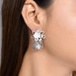 VOJ Women Silver Plated Flower Peral Studs Earrings - Swadesiicart