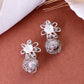 VOJ Women Silver Plated Flower Peral Studs Earrings - Swadesiicart