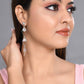 VOJ Women Silver Plated Flower Beads Drop Studs Earrings - Swadesiicart