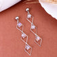 VOJ Women Silver Plated Flower Beads Drop Studs Earrings - Swadesiicart
