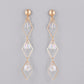 VOJ Women Gold-Polished Flower Beads Drop Studs Earrings - Swadesiicart