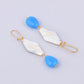 VOJ Women Sky Blue And White Beads Necklace And Earrings Set - Swadesiicart
