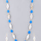 VOJ Women Sky Blue And White Beads Necklace And Earrings Set - Swadesiicart