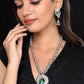 VOJ Women Silver Plated Oxidised Jewellary Set - VOJ (Valley Of Jewellery)