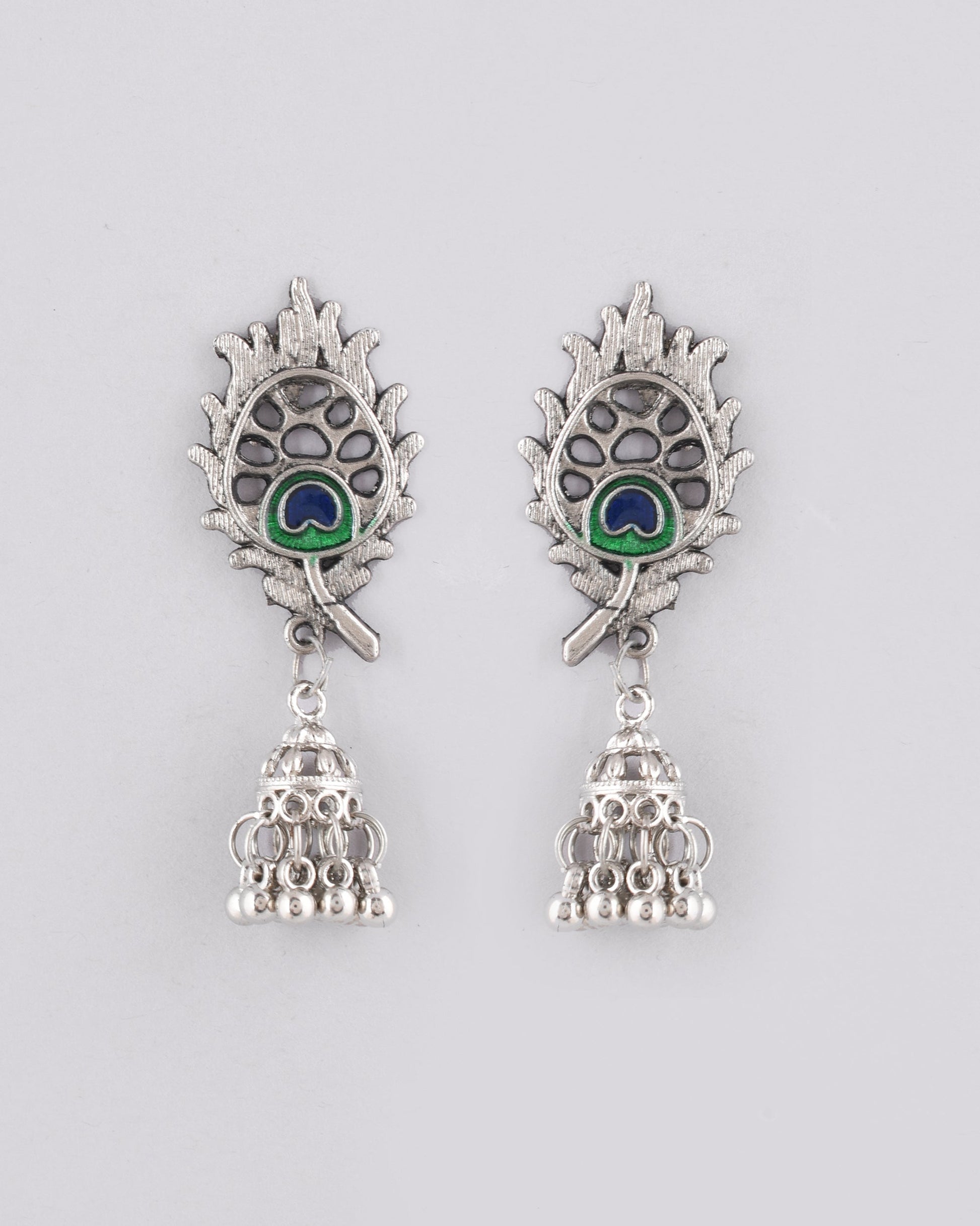 VOJ Women Silver Plated Oxidised Jewellary Set - Swadesiicart