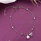 VOJ Women Dimond Silver Plated Anklets - Swadesiicart