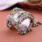 VOJ Women Multicolor Beads Oxidise Cuff Bracelet - Swadesiicart