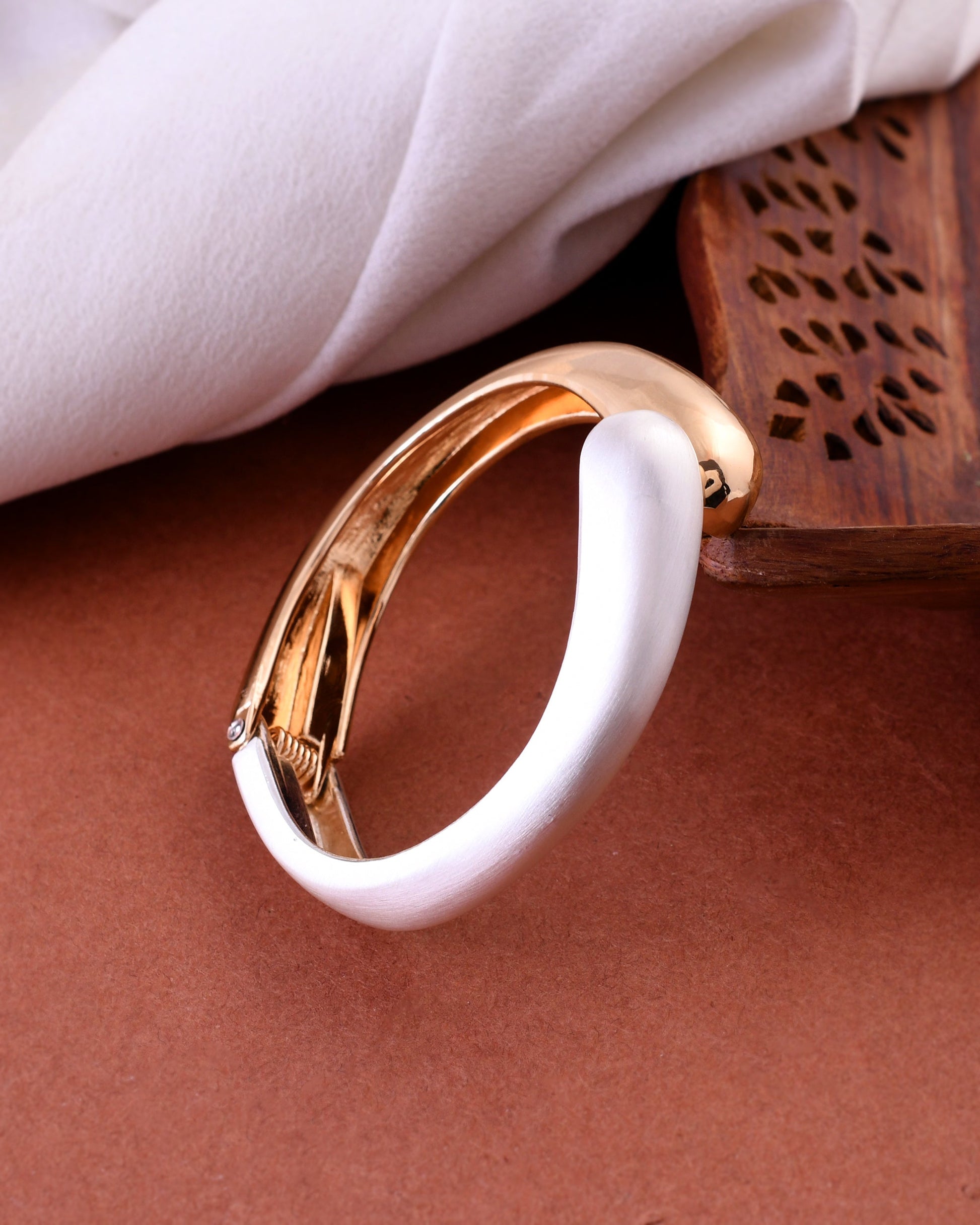 VOJ Women Stainless Steel Gold And Silver Plated Bracelet - Swadesiicart