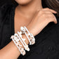 VOJ Women Silver Tone White Artificial Beads Bracelet - Swadesiicart