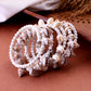 VOJ Women Silver Tone White Artificial Beads Bracelet - Swadesiicart