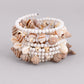 VOJ Women Silver Tone White Artificial Beads Bracelet - Swadesiicart