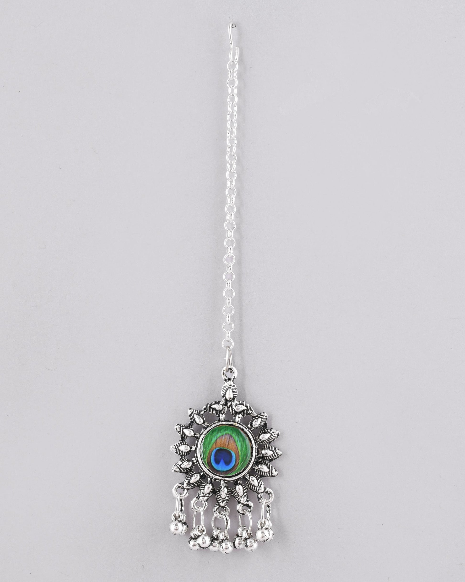 VOJ Women Silver Plated Maang Tikka - Swadesiicart