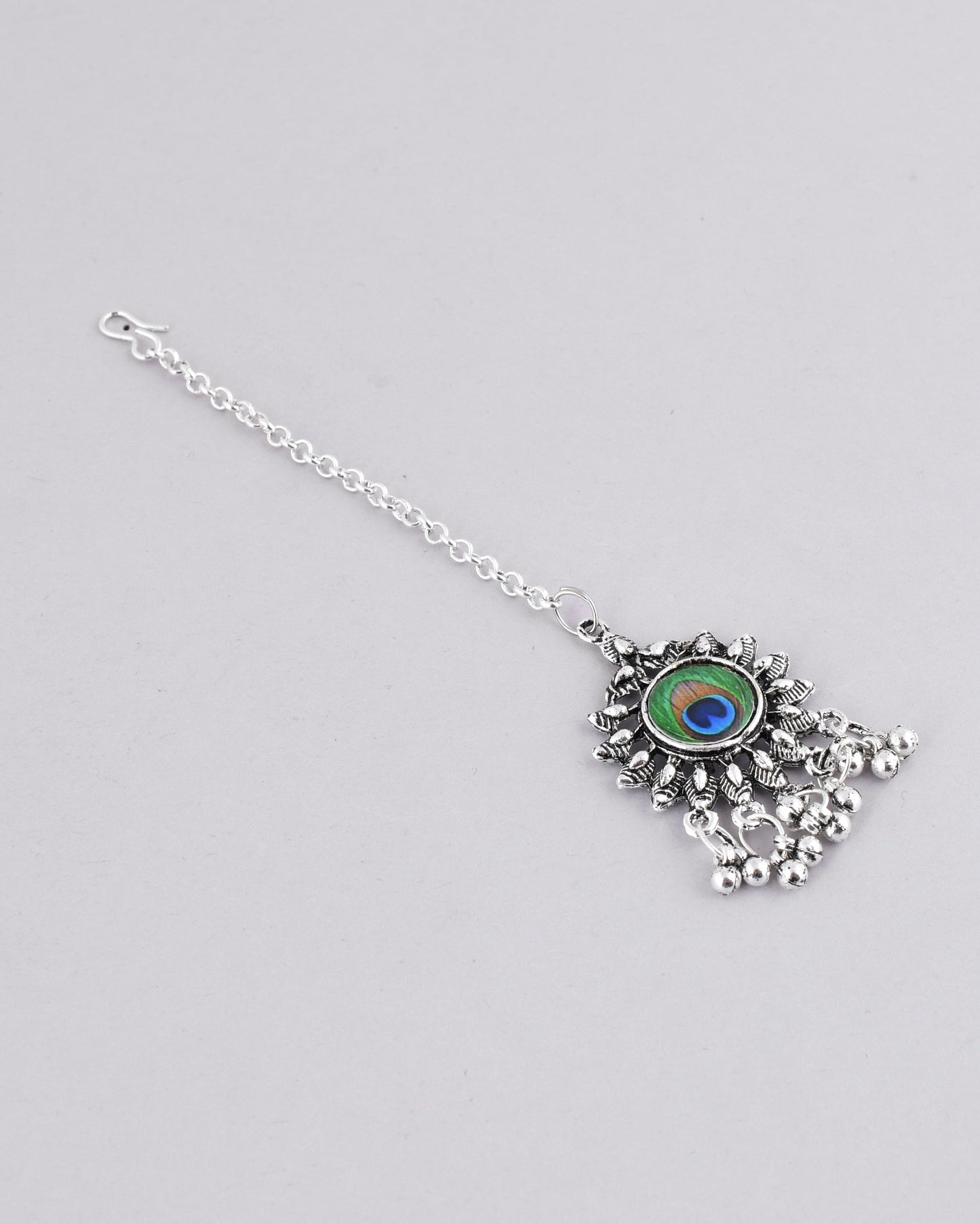 VOJ Women Silver Plated Maang Tikka - Swadesiicart