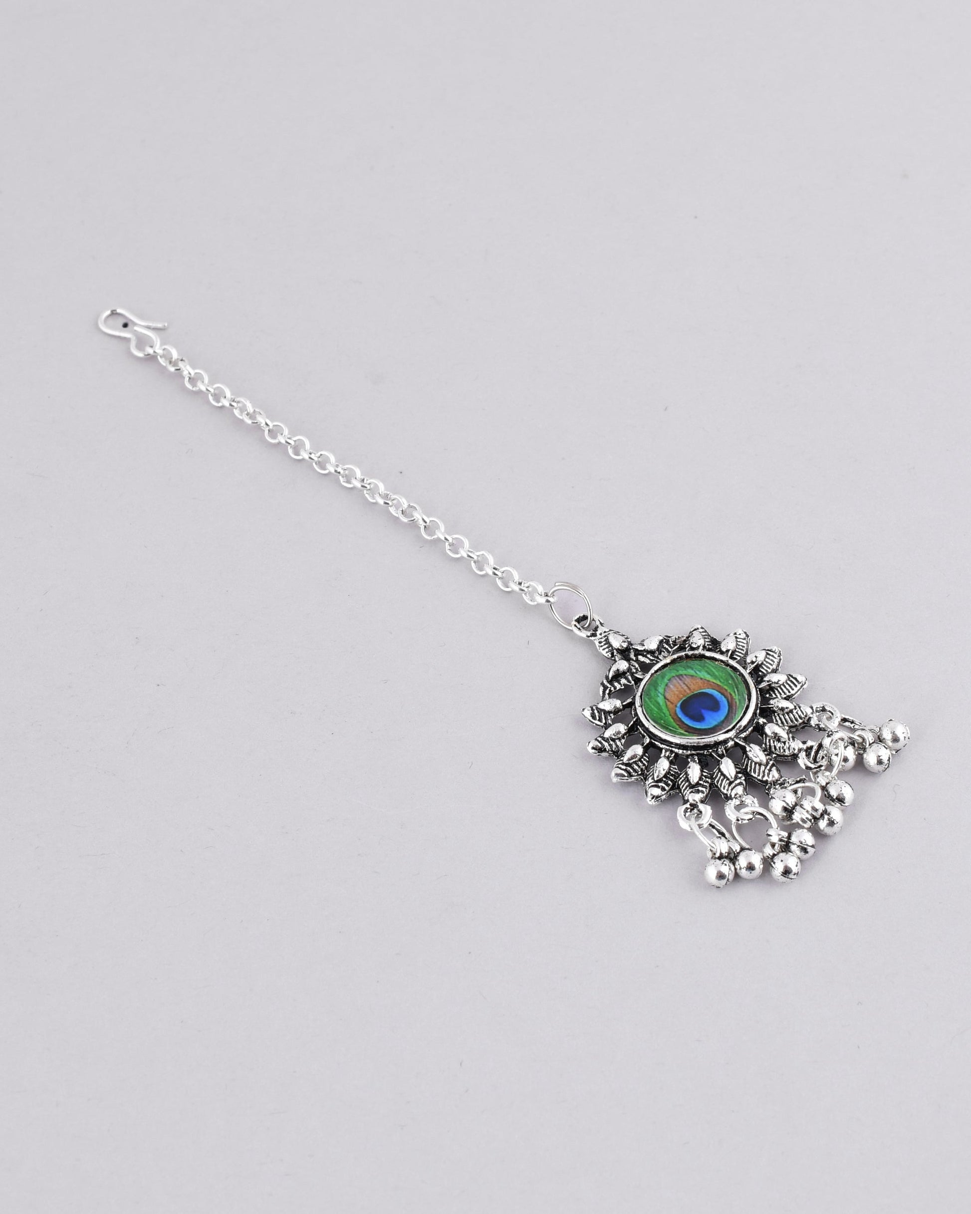 VOJ Women Silver Plated Maang Tikka - Swadesiicart