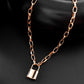 VOJ Mens Gold-Polished Lock Chain | Swadesiicart