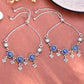 VOJ Pack of 2 Silver Plated Evel Eye Anklets - Swadesiicart