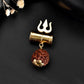VOJ Gold-Polished Brown Rudraksh Beaded Spiritual Pendant | Swadesiicart