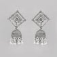 VOJ Silver Plated Oxidised Jhumka - Swadesiicart
