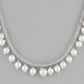 VOJ Silver Plated Pearls and AD-Studded Necklace & Earrings - Swadesiicart