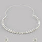 VOJ Silver Plated Beads Choker Neckless With Earring Set - Swadesiicart