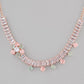 VOJ Rose Gold-Polished AD-Studded Necklace & Earrings - Swadesiicart