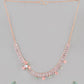 VOJ Rose Gold-Polished AD-Studded Necklace & Earrings - Swadesiicart