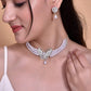 VOJ Gold-Polished Kundan Studsed And Beaded Choker Necklace and Earring Set - Swadesiicart
