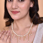 VOJ Gold-Polished Pearl Beads Necklace | Swadesiicart