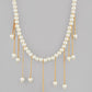 VOJ Gold-Polished Pearl Beads Necklace | Swadesiicart