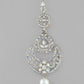 VOJ Silver Plated White AD-Studded Handcrafted Maang Tikka - Swadesiicart