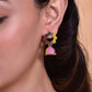 VOJ Multi Color Contemporary Jhumka Earrings - VOJ (Valley Of Jewellery)