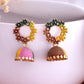 VOJ Multi Color Contemporary Jhumka Earrings - Swadesiicart