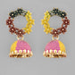 VOJ Multi Color Contemporary Jhumka Earrings - Swadesiicart