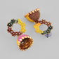 VOJ Multi Color Contemporary Jhumka Earrings - Swadesiicart