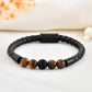 VOJ Men Leather Cuff Bracelet - Swadesiicart