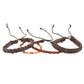 VOJ Men Set of 4 Brown Leather Wrap around Bracelet - Swadesiicart