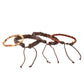 VOJ Men Set of 4 Brown Leather Wrap around Bracelet - Swadesiicart