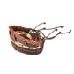 VOJ Men Set of 4 Brown Leather Wrap around Bracelet - Swadesiicart